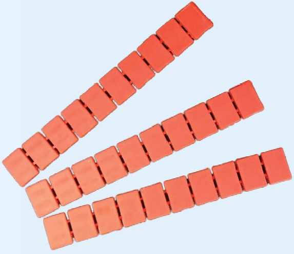 Markeringsset van 10 strips ZB6 rijgklem rood