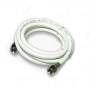 Coax kabel male/male f-conn 30cm wit