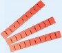Markeringsset van 10 strips ZB5 rijgklem rood