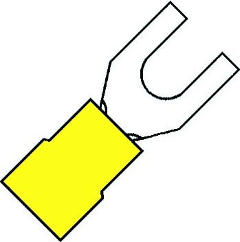 vork kabelschoen geel 2.5-6mm² M4 (100st)